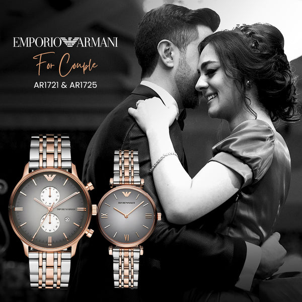 Emporio Armani Gianni Classic Watches | For Couple AR1721 & AR1725