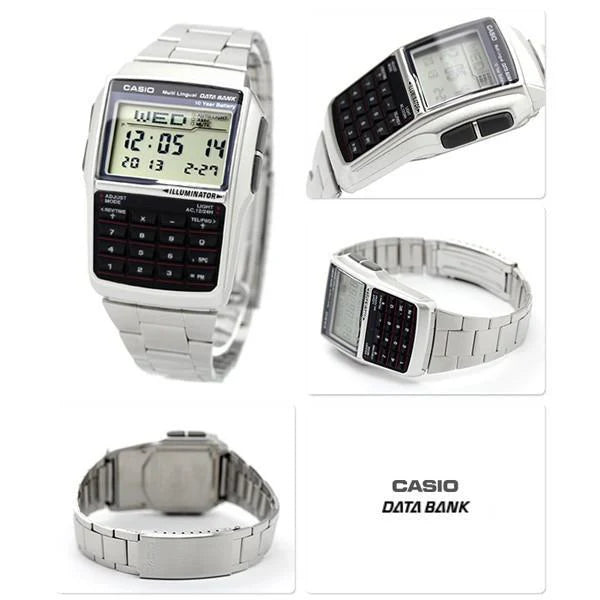 Casio Classic Data Bank Calculator Stainless Steel Watch| DBC-32D-1ADF