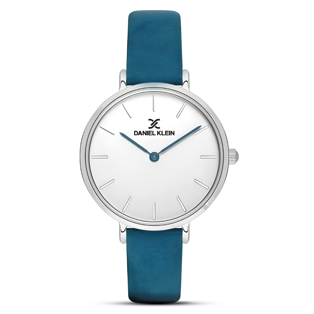 Daniel Klein Leather Strap White Dial Ladies Watch | DK.1.13762-4