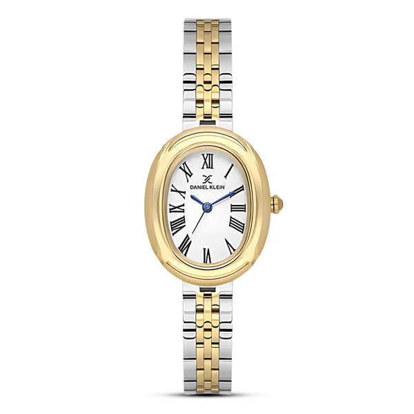 Daniel Klein Two Tone White Dial Ladies Watch DK.1.13871-4