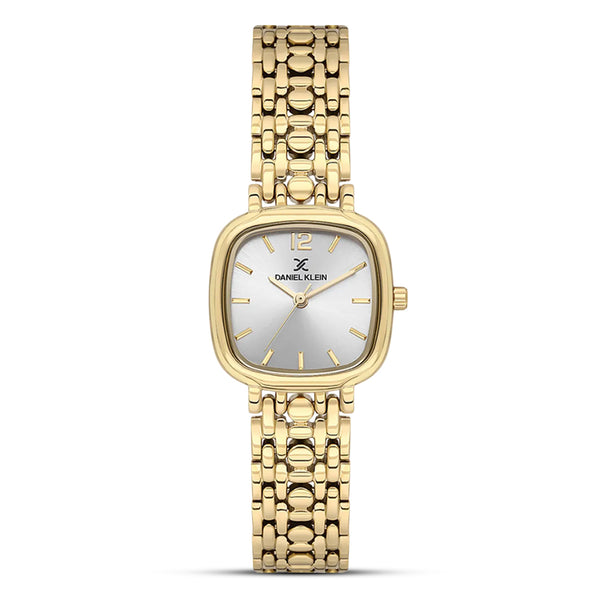 Daniel Klein Gold Tone Silver Dial Ladies Watch | DK.1.13876-4