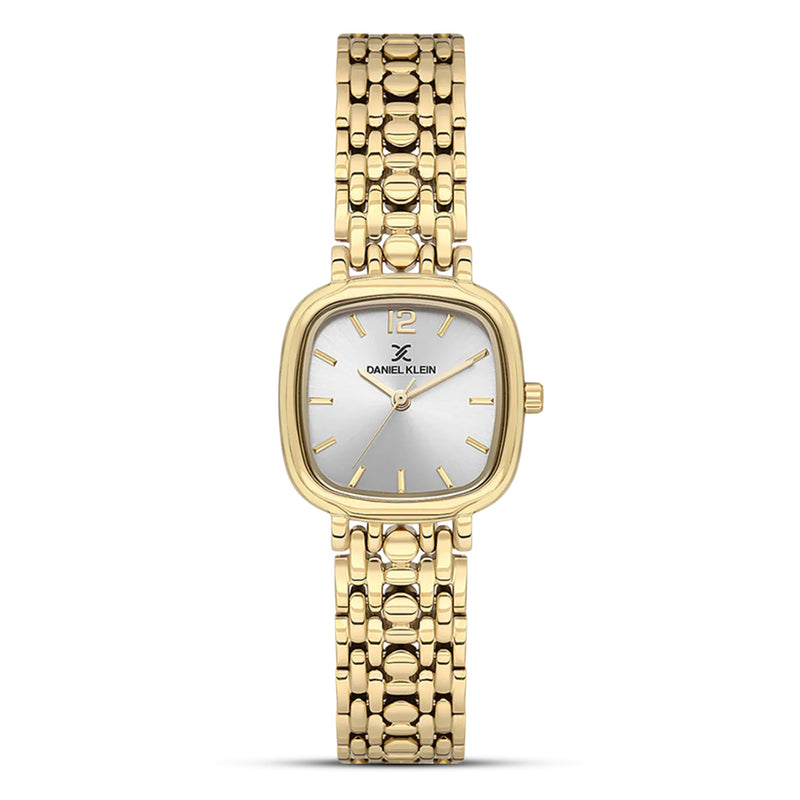 Daniel Klein Gold Tone Silver Dial Ladies Watch | DK.1.13876-4