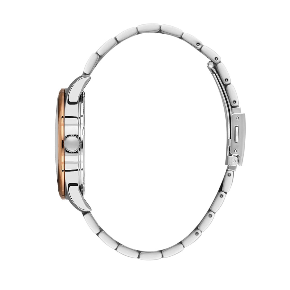 Daniel Klein Two Tone Black Dial Men's Watch | DK.6.14050-7