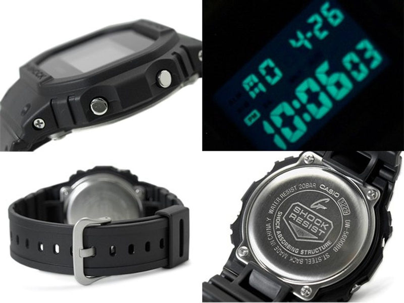 Casio G-Shock Matte Black "Square Face" Digital Watch DW-5600BB-1DR