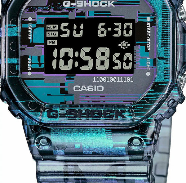 Casio G-Shock "Glitch Series" Transparent Digital Watch DW-5600NN-1DR