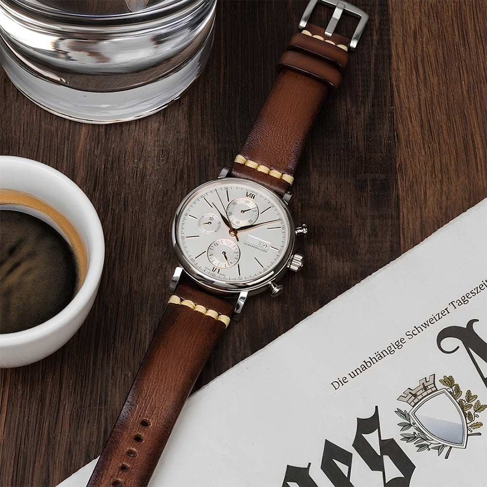 Cavern Coconut Textured Brown Full-Grain Leather Watch Strap | 20MM