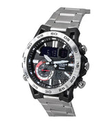 Casio Edifice Sospensione Black Dial Stainless Steel Watch| ECB-40D-1ADF