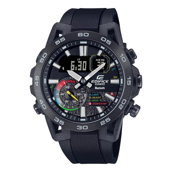 Casio Edifice Analog-Digital Black Dial Men's Watch| ECB-40MP-1ADF