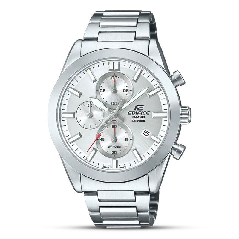 Casio Edifice Chronograph Silver Dial Men's Watch | EFB-710D-7AVUDF