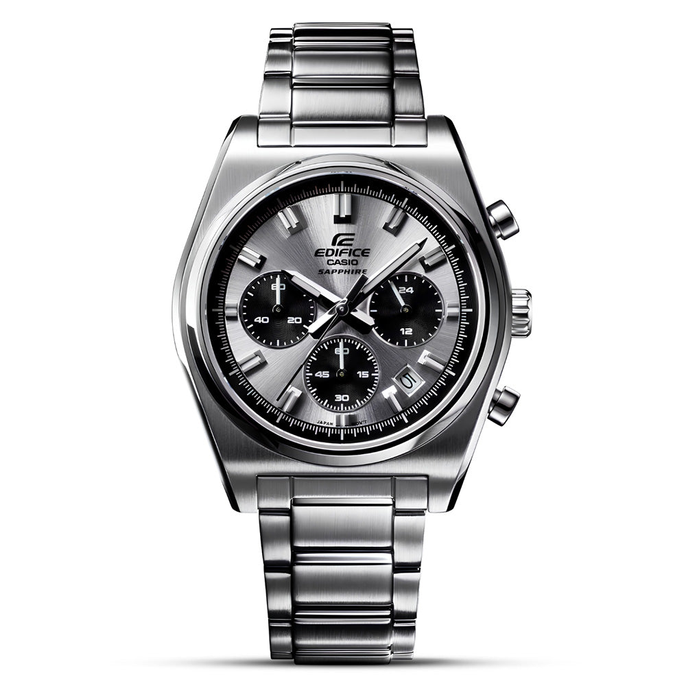 Casio Edifice Chronograph Silver Sapphire Dial Men's Watch | EFB-730D-7AVUDF
