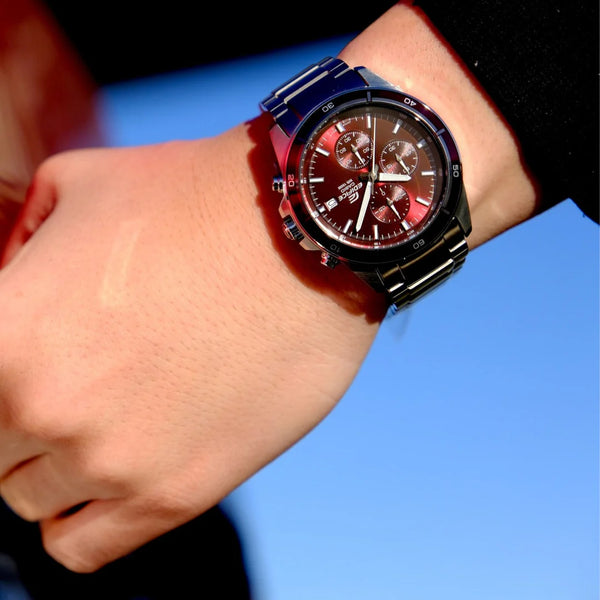 Casio Edifice Chronograph Red Dial Men's Watch | EFR-526D-5CVUDF