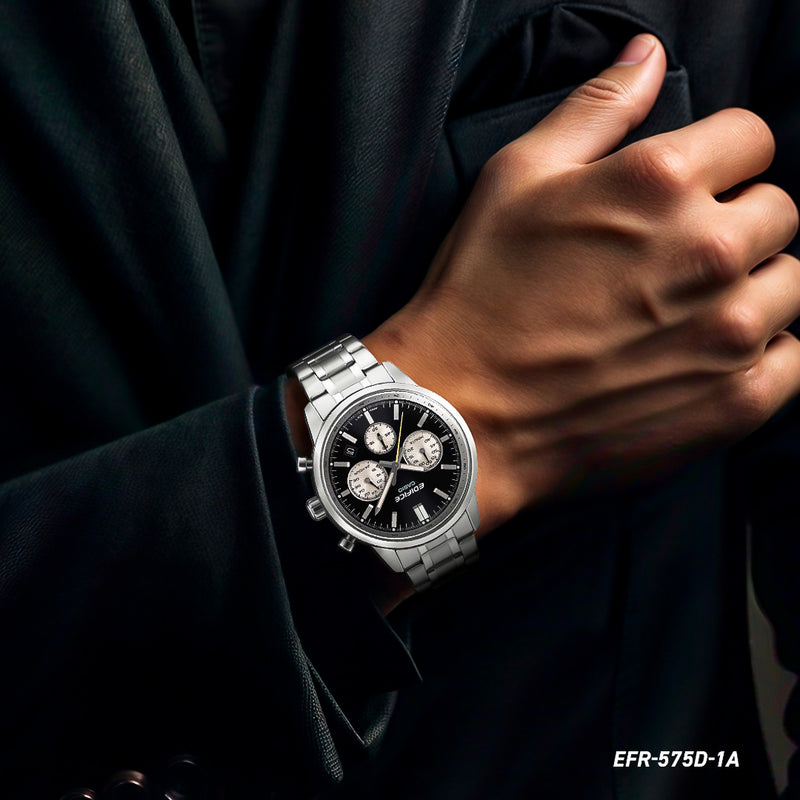 Casio Edifice Chronograph Black Dial Men's Watch | EFR-575D-1ADF