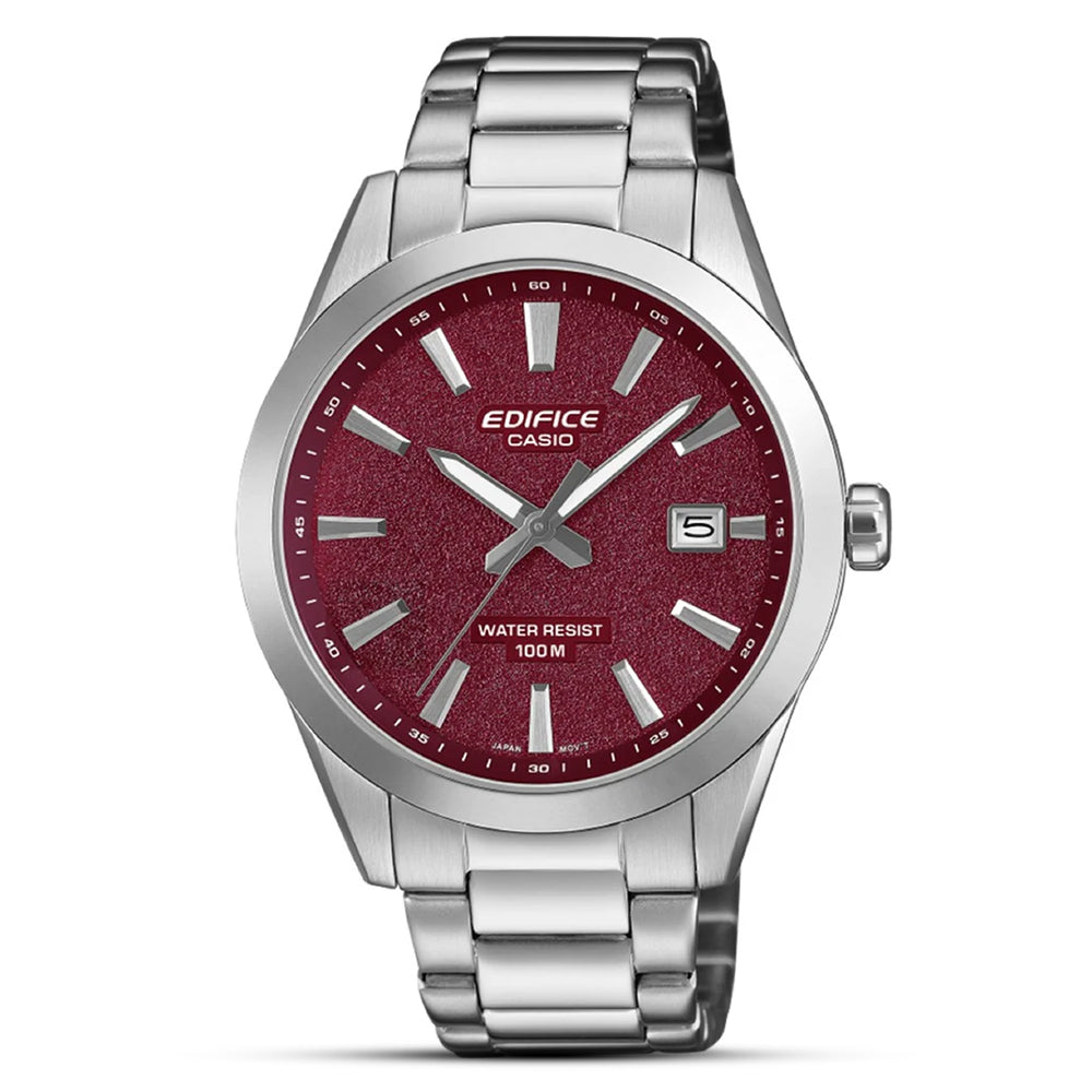CASIO EDIFICE ANALOG MAROON DIAL MEN'S WATCH | EFV-160D-4AVDF