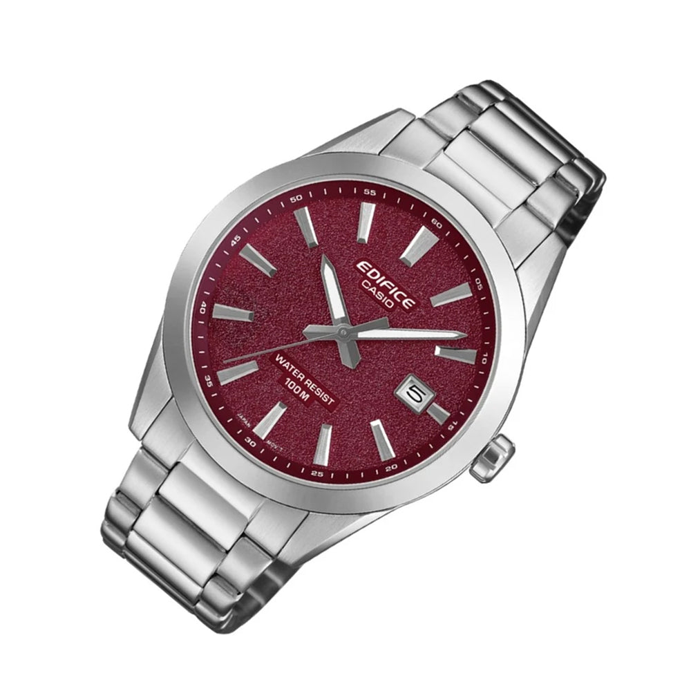 CASIO EDIFICE ANALOG MAROON DIAL MEN'S WATCH | EFV-160D-4AVDF
