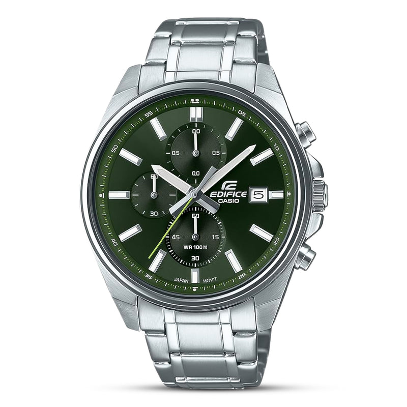 CASIO EDIFICE GREEN CHRONOGRAPH DIAL WATCH | EFV-610D-3CVUDF