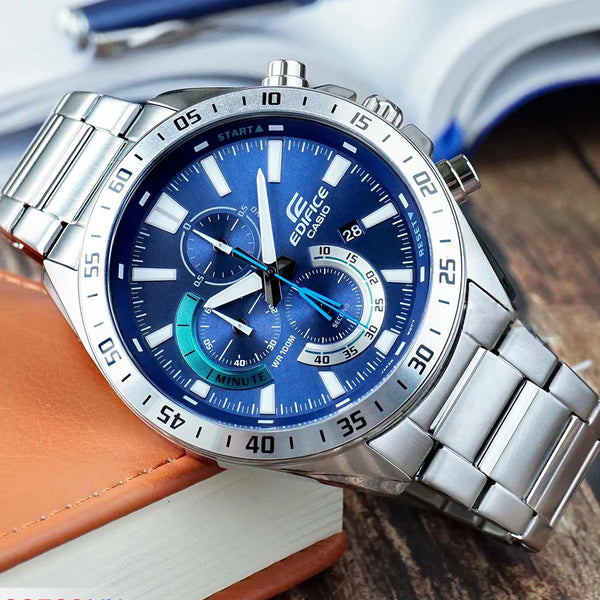 Casio Edifice Blue Dial Chronograph Men's Watch| EFV-620D-2AVUDF