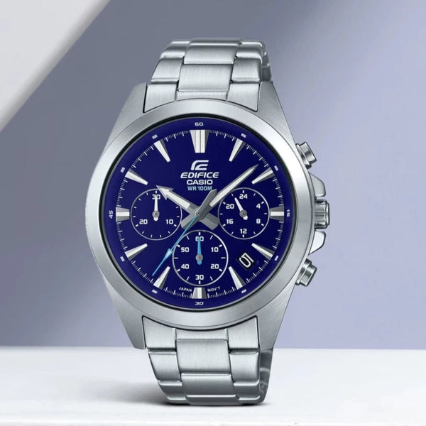 Casio Edifice Blue Dial Chronograph Men's Watch| EFV-630D-2AVUDF