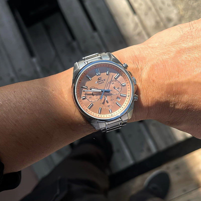Casio Edifice Chronograph Pink Dial Men's Watch | EFV-650D-4AVUDF