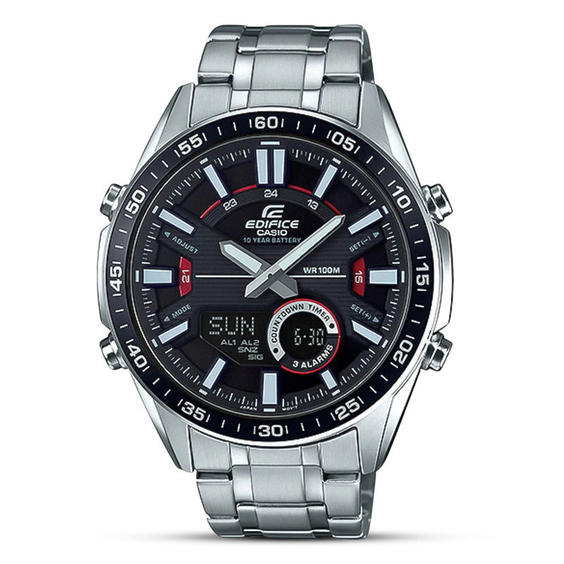 Casio Edifice Digital-Analogue Black Dial Men's Watch| EFV-C100D-1AVDF