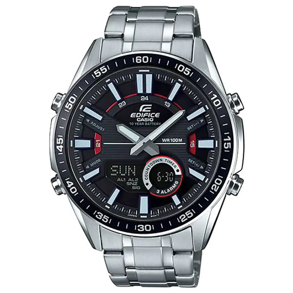 Casio Edifice Digital-Analogue Black Dial Men's Watch| EFV-C100D-1AVDF