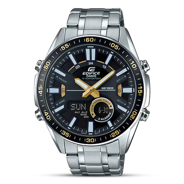 Casio Edifice Digital-Analogue Black Dial Men's Watch| EFV-C100D-1BVDF