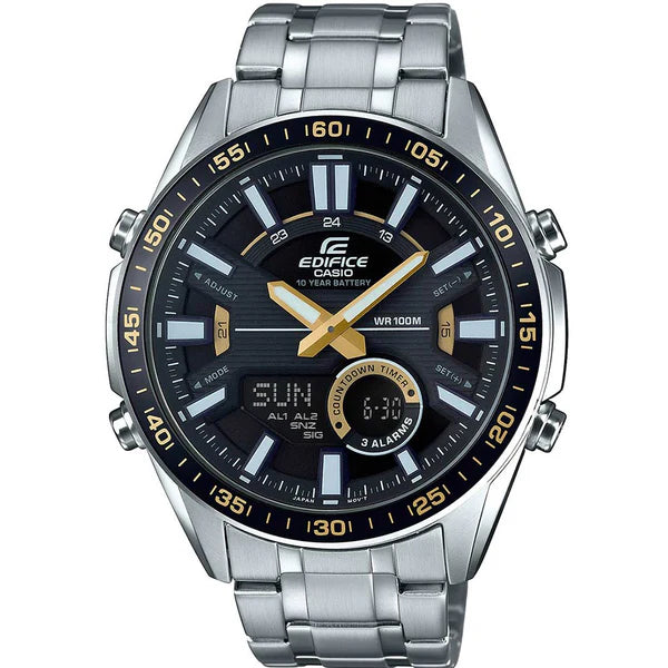 Casio Edifice Digital-Analogue Black Dial Men's Watch| EFV-C100D-1BVDF