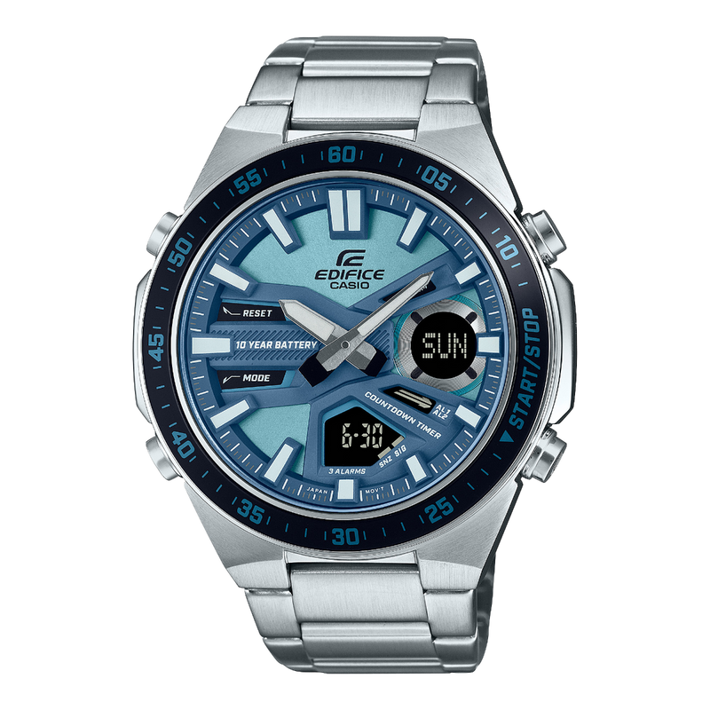 Casio Edifice Sky Blue Dial Multifunction Men's Watch| EFV-C110D-2BDF
