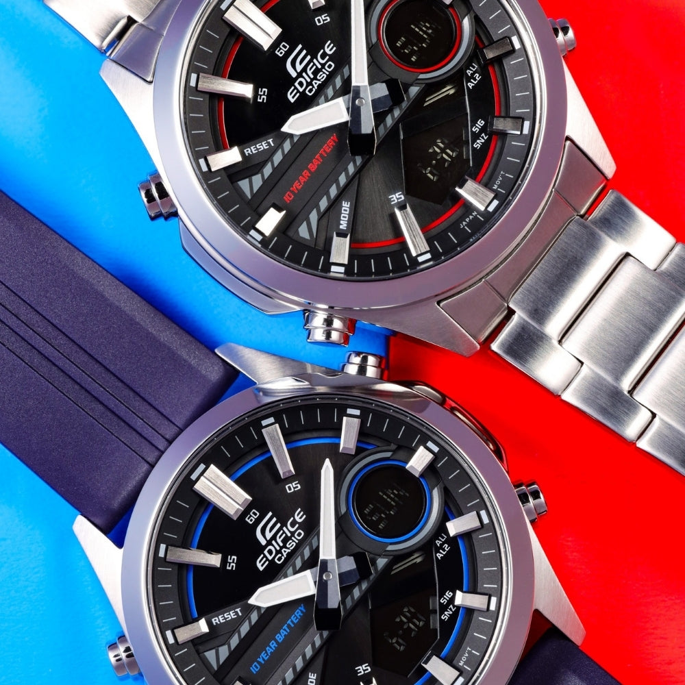 Casio Edifice Blue Resin Strap Men Watch EFV-C120P-1A2DF