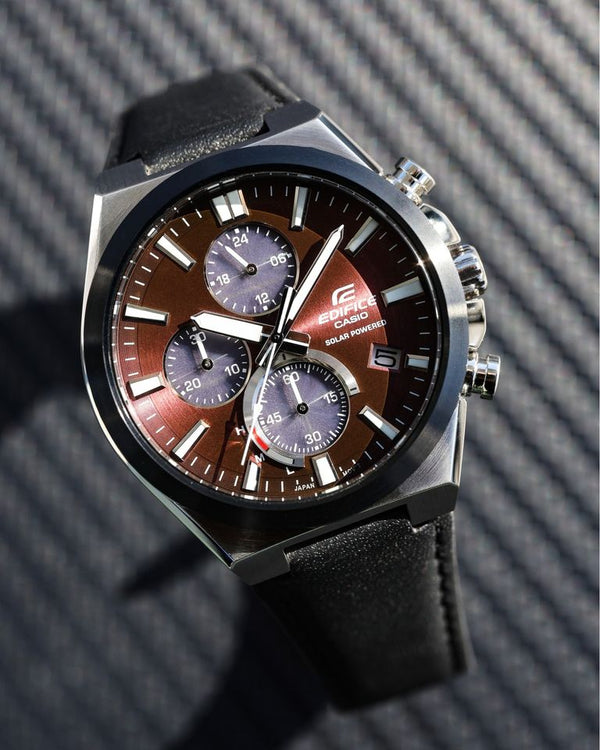 Casio Edifice Solar Powered Chronograph Brown Dial Watch EQS-950BL-5AVUDF