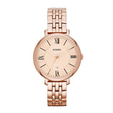 Fossil Jacqueline Quartz Rose Gold Tone Ladies Watch | ES3435