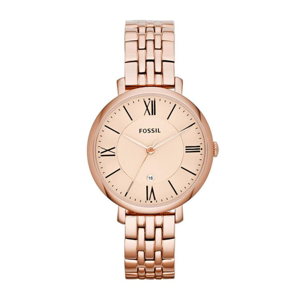 Fossil Jacqueline Quartz Rose Gold Tone Ladies Watch | ES3435