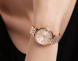 Fossil Jacqueline Quartz Rose Gold Tone Ladies Watch | ES3435