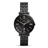 Fossil Women's Jacqueline Black Dial Stainless Steel Watch ES3614