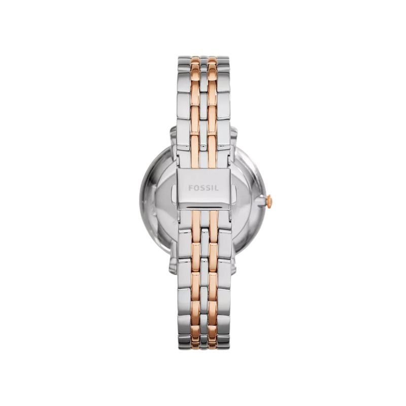 Fossil Jacqueline Two Tone White Dial Ladies Watch | ES3634