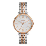 Fossil Jacqueline Two Tone White Dial Ladies Watch | ES3634