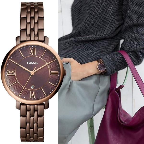 Fossil Jacqueline Quartz Brown Dial Ladies Watch | ES4275