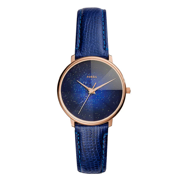 Fossil Prismatic Galaxy Blue Dial Leather Strap Ladies Watch | ES4729