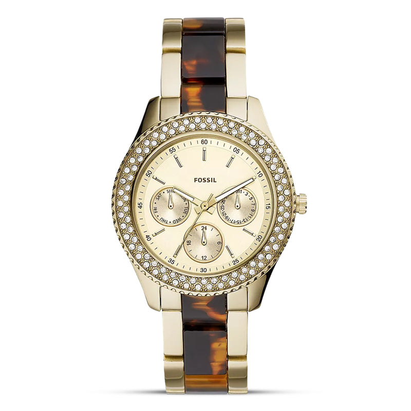 Fossil Stella Two-Tone Stainless Steel Acetate Women's Watch| ES4756