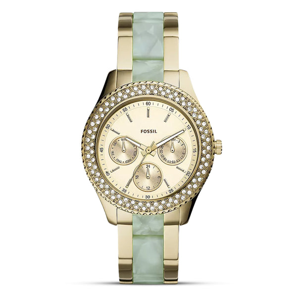 Fossil Stella Two-Tone Stainless Steel & Acetate Women's Watch| ES4757