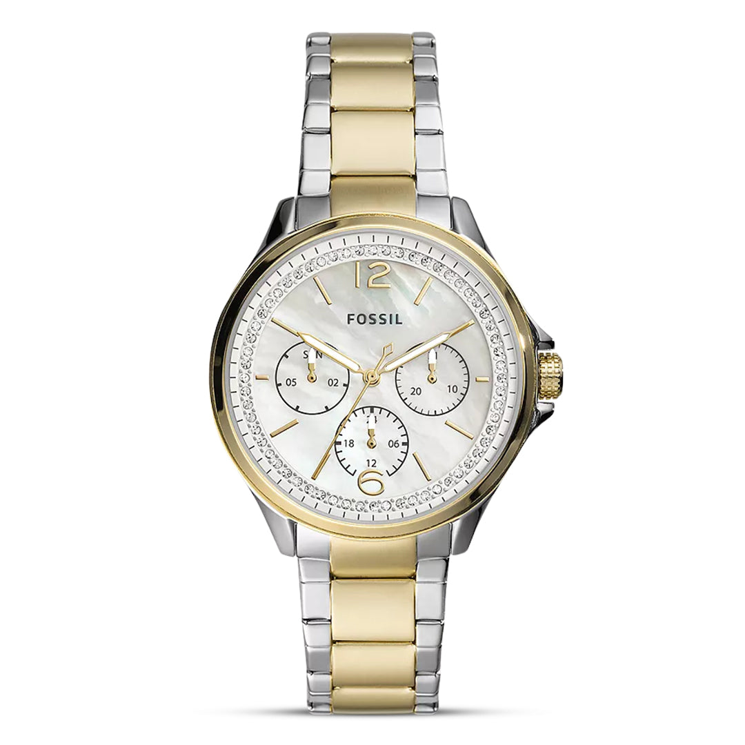 Fossil ES4781 Sadiemultifunction Ladies Two-Tone Stainless Steel Watch Fossil Sadie Analog White Dial Women main image 4