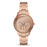 Fossil Ladies Stella Sport Multifunction Rose Gold-Tone Stainless Steel Watch ES5106