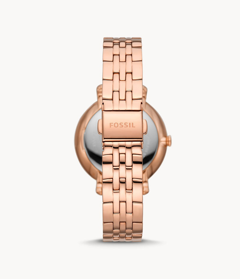 Fossil Jacqueline Sun Moon Multifunction Rose Gold-Tone Stainless Steel Watch ES5165