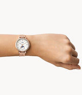 Fossil Jacqueline Sun Moon Multifunction Rose Gold-Tone Stainless Steel Watch ES5165