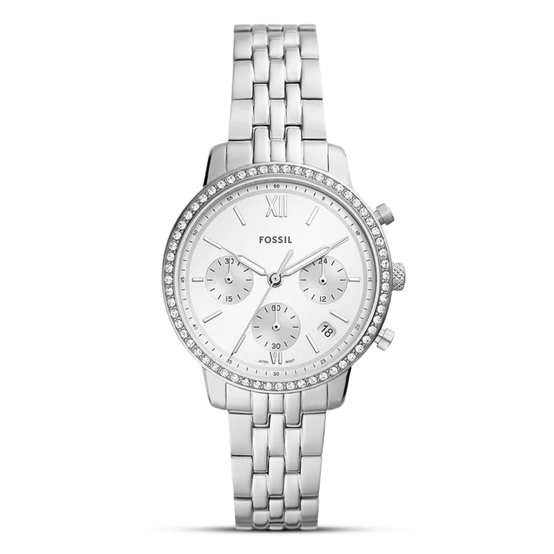 Fossil Neutra Chronograph Silver Tone Ladies Watch | ES5217