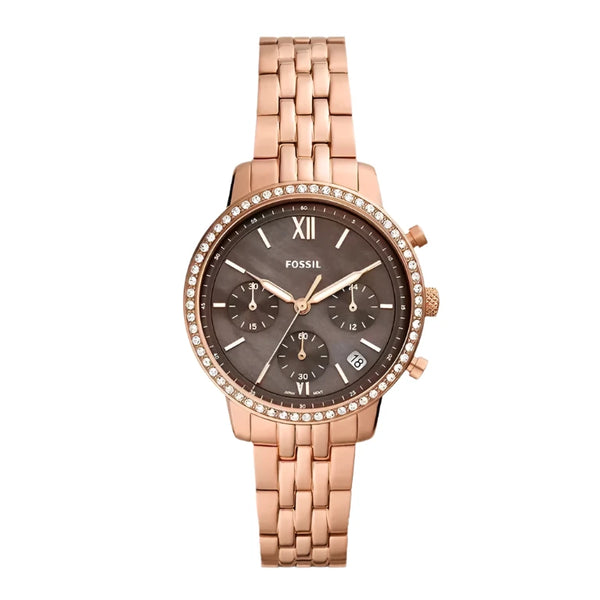 Fossil Neutra Chronograph Rose Gold Tone Ladies Watch | ES5218