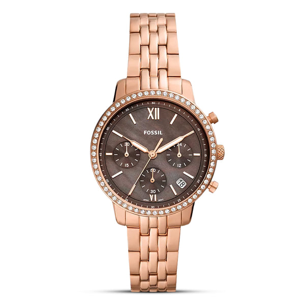 Fossil Neutra Chronograph Rose Gold Tone Ladies Watch | ES5218