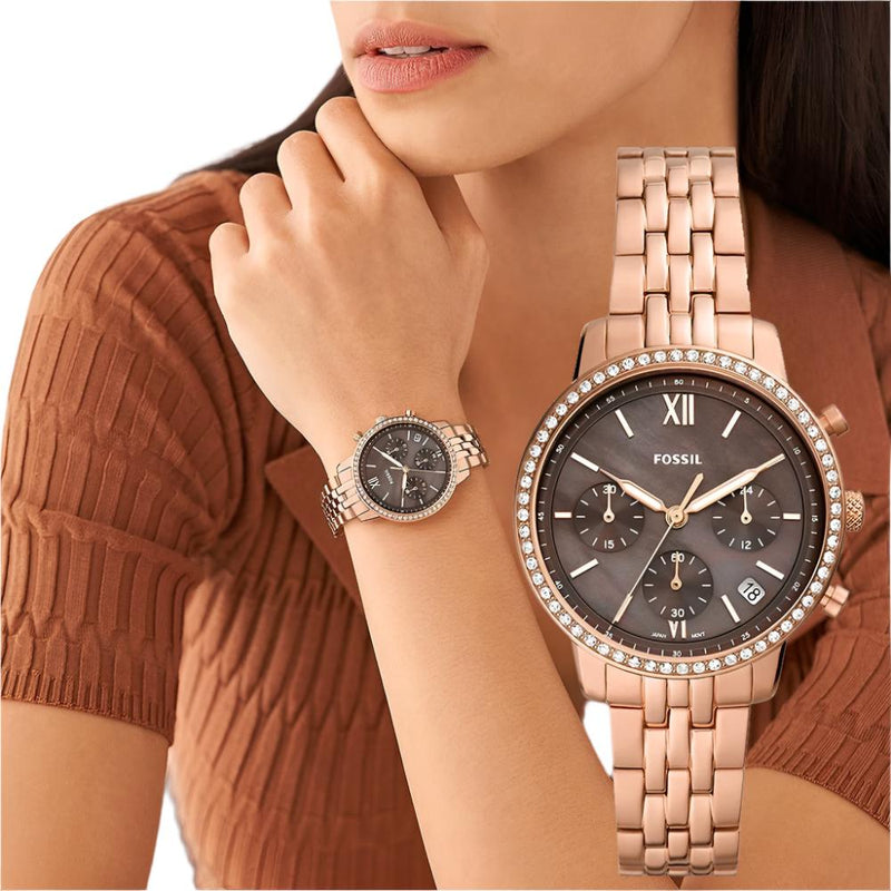 Fossil Neutra Chronograph Rose Gold Tone Ladies Watch | ES5218