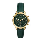 Fossil Neutra Chronograph Green Leather Strap Ladies Watch | ES5239