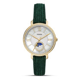 Fossil Jacqueline Moonphase White Pearl Dial Ladies Watch | ES5244