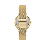 Fossil Jacqueline Red Dial Gold Tone Mesh Strap Watch | ES5316